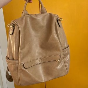 tan backpack